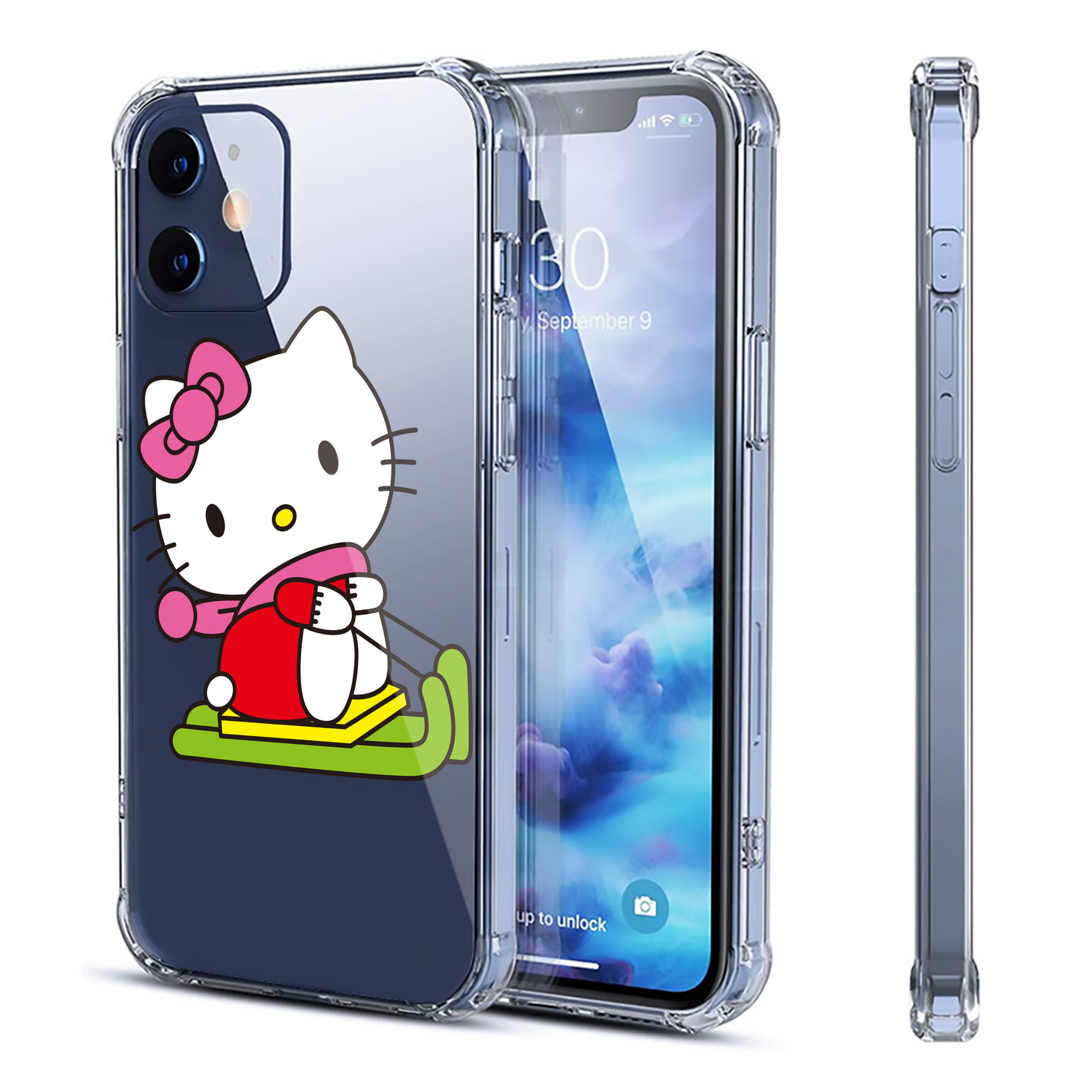 （画像用） Hello Kitty ハローキティ 【iPhone 12シリーズ対応】透明スマホケース（クリアソフトケース）